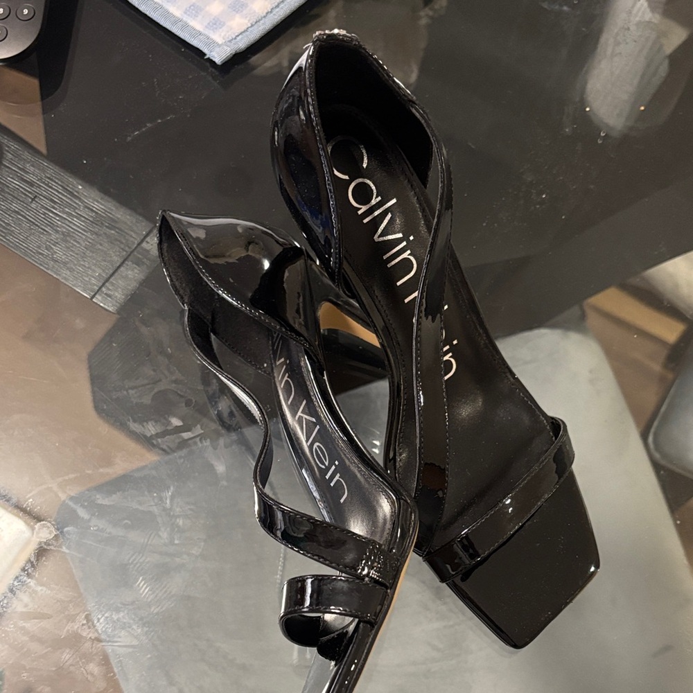 Calvin Klein Glossy Black Heels